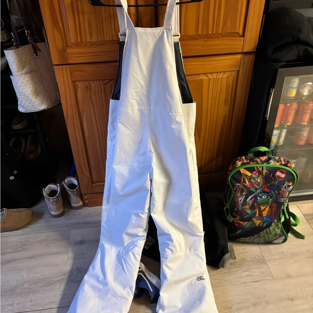 ArcticX White Snow Bib Overalls - Picture 2 of 3